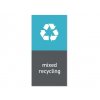 Simplehuman magnetický štítek na odpadkový koš - recyklovatelný odpad -mixed recycling