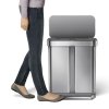 Odpadkový koš pedálový matná ocel, simplehuman, CW2116