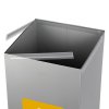 Koš na tříděný odpad Eko Square Nord 90 l šedá ocel držák pytlů