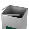 Koš na tříděný odpad Eko Square Nord 90 l šedá ocel držák pytlů