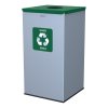 Koš na tříděný odpad Eko Square Nord 90 l šedá lakovaná ocel