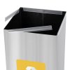 Koš na tříděný odpad Eko Square Nord 90 l lesklá nerez ocel držák pytlů