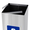 Koš na tříděný odpad Eko Square Nord 90 l lesklá nerez ocel držák pytlů