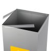 Koš na tříděný odpad Eko Square 90 l šedá ocel držák pytlů