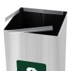 Koš na tříděný odpad Eko Square 90 l lesklá nerez ocel držák pytlů