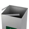 Koš na tříděný odpad Eko Square 90 l šedá ocel držák pytlů
