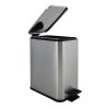 Otevřený odpadkový koš ERIK z kartáčované oceli 5 l