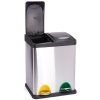 Otevřený odpadkový koš na tříděný odpad TRI SELECTIF nerez ocel 100352