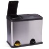 Otevřený odpadkový koš na tříděný odpad TRI SELECTIF nerez ocel 100450
