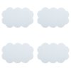 MSV sada 4 protiskluzových položek CLOUDS bilé PVC 14,5 x 9 cm