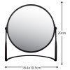 Rozměry zvětšovacího zrcátka AKIRA jsou 20 x 18,4 x 10,5 cm matná černá ocel