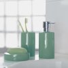 Koupelnové doplňky TUBE v zelené barvě jsou z keramiky