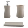 Sada 3 koupelnových doplňků z keramiky PALMA šedohnědá MSV