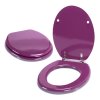 Tmavě fialové WC prkénko ze série CLEO, MDF
