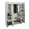 Látková šatní skříň od MSV s tyčí na ramínka