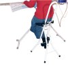 MSv skládací židle na žehlení, bílá, ocel