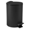 Černý elegantní odpadkový koš do koupelny či WC o objemu 3 L