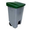 Denox nášlapný odpadkový koš na tříděný odpad 80 L, zelené víkos kolečky