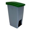 Denox nášlapný odpadkový koš na tříděný odpad 60 L, zelené víko s kolečky