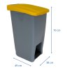 Rozměry u nášlapného odpadkového koše s kolečky 60 L
