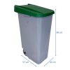 Rozměry odpadkového koše RECICLO o objemu 110 litrů