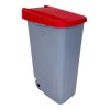Denox odpadkový koš s kolecky RECICLO na tříděný odpad 110 L, červené víko