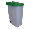 Denox odpadkový koš s kolečky RECICLO na tříděný odpad 85 L, zelené víko