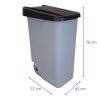 Odpadkový koš RECICLO na tříděný odpad 85 L, černé víko