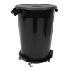 Denox nádoba na odpad s víken v černé barvě, pevný plast