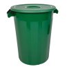 Zelená gastro Denox nádoba na skleněný odpad s víkem INDUSTRIAL, 100 L