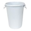 Nádoba na odpad bez víka v bílé barvě a o objemu 95 L, pevný plast