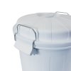 Bezpečností uzavírání u nádoby na odpad s víkem v bílé barvě, pevný plast, 50 L