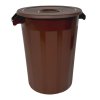 Hnědá Denox nádoba na BIO odpad s víkem INDUSTRIAL, 100 L