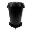 Nádoba na odpad Denox na podstavci, černý, pevný plast, 95 L