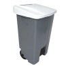 Denox nášlapný odpadkový koš GASTRO 120 L, bílé víko, plastový s kolečky