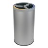 Koš na tříděný odpad STREAM TRIO s vnitřní kovovou nádobou šedá nerez