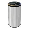Koš na tříděný odpad STREAM TRIO s vnitřní kovovou nádobou 3 x 20 L lesklá nerez