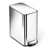 Simplehuman pedálový úzký odpadkový koš, 5 L, obdélníkový, lesklá nerezová ocel