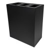 Caimi Brevetti odpadkový koš na tříděný odpad MAXIMO, 3 x 50 L, černá ocel