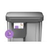 Pedálový odpadkový koš Simplehuman na tříděný odpad  – 58l, kapsa na sáčky