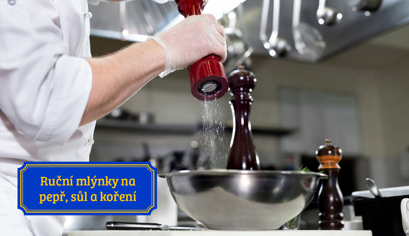 Ruční mlýnky na pepř sůl a koření