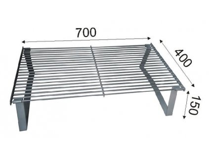 Grilovací rošt s nožkami - nerez