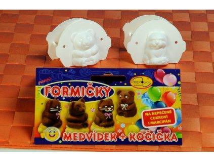 Teddy bear and cat mould