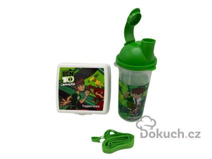 Chlebníček + Lahev Ben 10, PS4, svačinový set, Tupperware,