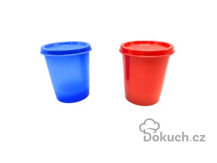 kelímek modrý a červený