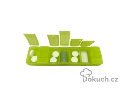 Lékovka na 7 dní s Braillovým písmem.