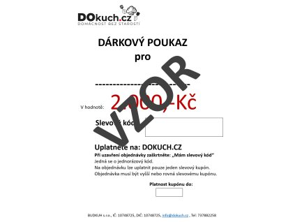Dárkový poukaz vzor 2000