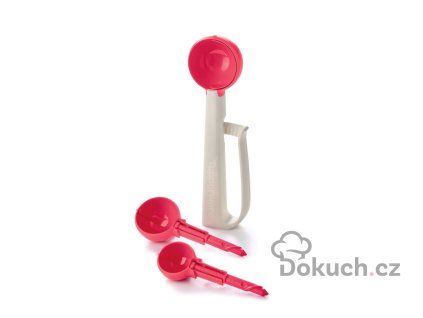Tupperware, dávkovač na zmrzlinu, masové kuličky, ozdoby