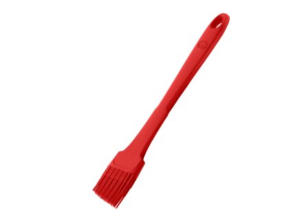 Silikonová mašlovačka Kochblume – hygienický, bez BPA, odolný do 260 °C. Rovnoměrně roznáší olej či marinádu a je vhodný do myčky, červená