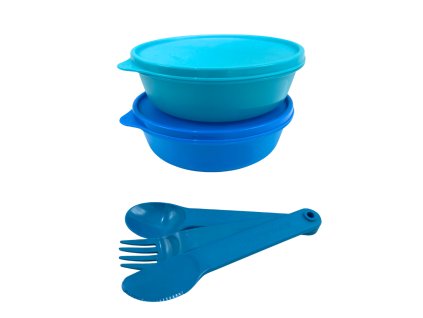 Sada nádob s příborem (2x 1l Hitparáda)